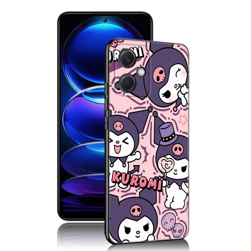 Carina Cover Nera in Silicone Sanrio Kuromi per Telefono Xiaomi Redmi Note 10 11 11S 12 13 4G 8 9 11T Pro 5G Plus 8T 9S 10S 12S