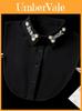 Shirt Fashion Collar With Pearl Diamond Embellishments For Elegant Office Wear