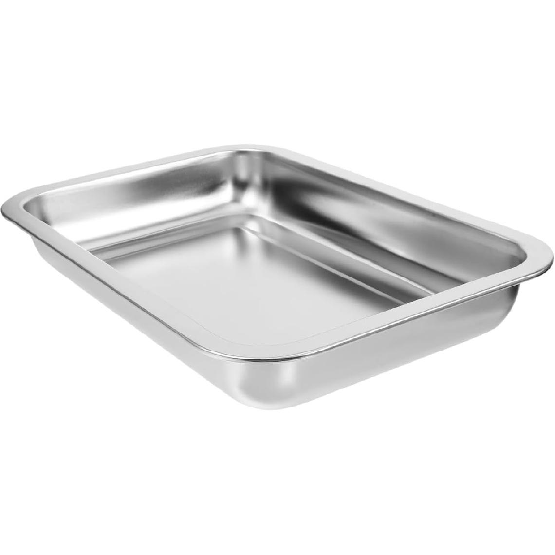 Balacoo Stainless Steel Cat Litter Box- Low Entry Litter Box for Small Cats Hamster Rabbits, Small Open Nonstick Metal Kitten Litter Tray,
