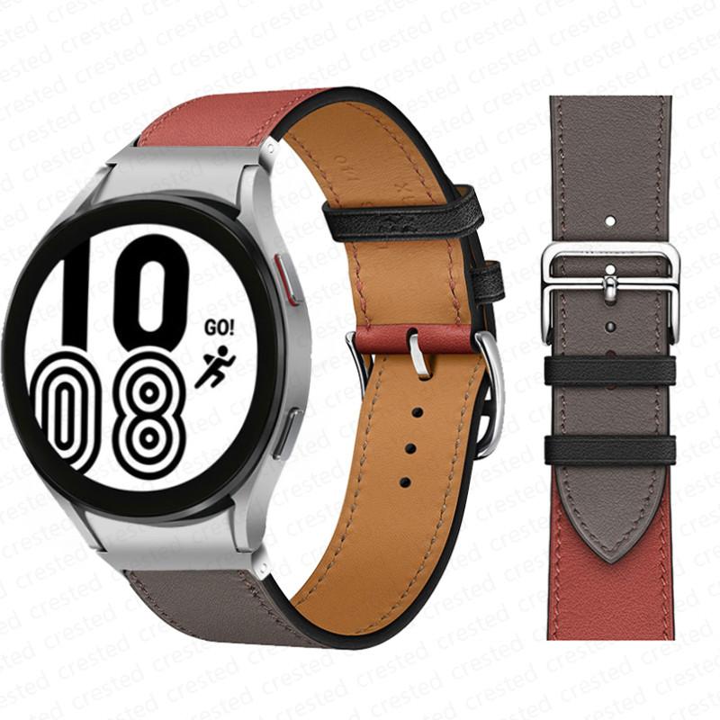 20mm Armband für Samsung Galaxy Watch 6 4 classic/5 Pro 44mm 40mm 47mm 43mm 45 Ohne Lücken Lederarmband Correa Galaxy Watch 6 Armband