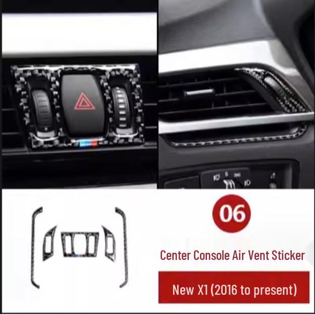 BMW X1 F48/F49 2016-2018 Carbon Fiber Center Console Air Outlet Sticker