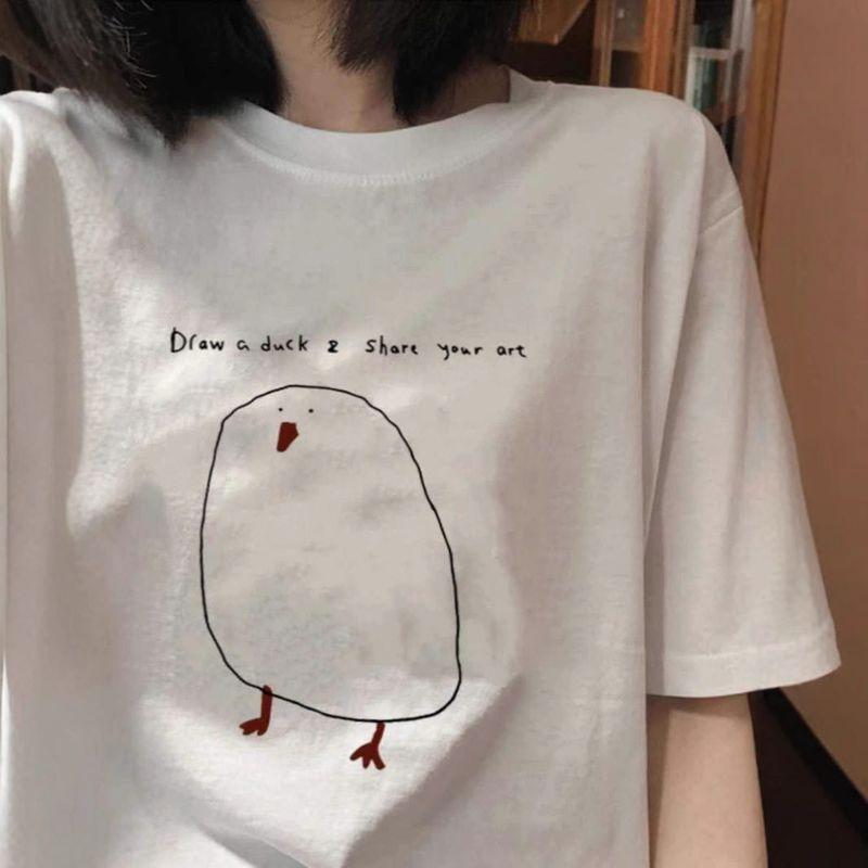

150kg Plus Size Retro Chic Hong Kong Style Pure Cotton Short-Sleeved T-Shirt for Women Ins Spring and Summer Oversize Design Top White XL [Recommended 115-130]
