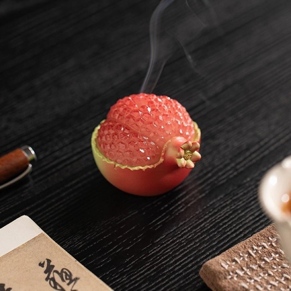 Chinese Style Pomegranate Incense Burner Resin Yoga Incense Burners  Interior Decoration