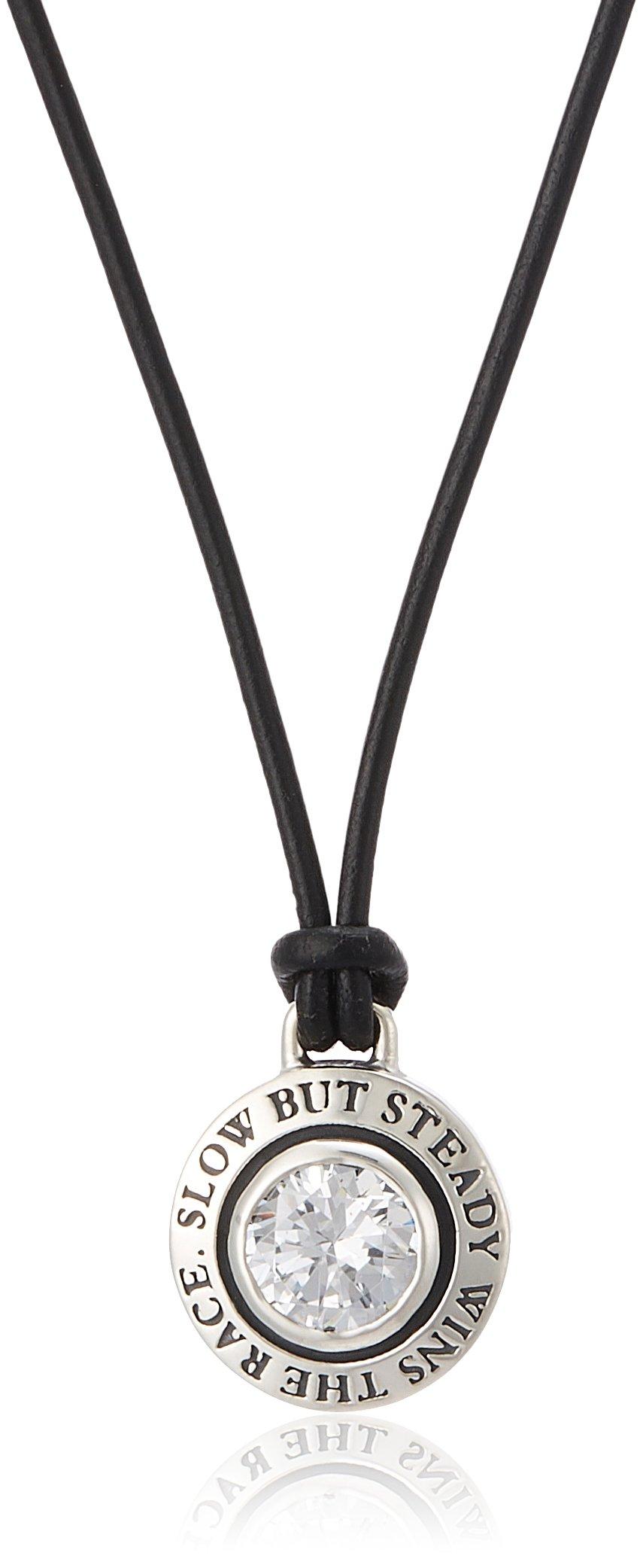 

Dr MONROE Leather Cord Reversible Pendant Silver 925 Cubic [Dr.Monroe] Black/White FC-229-SV-BK-WCZ
