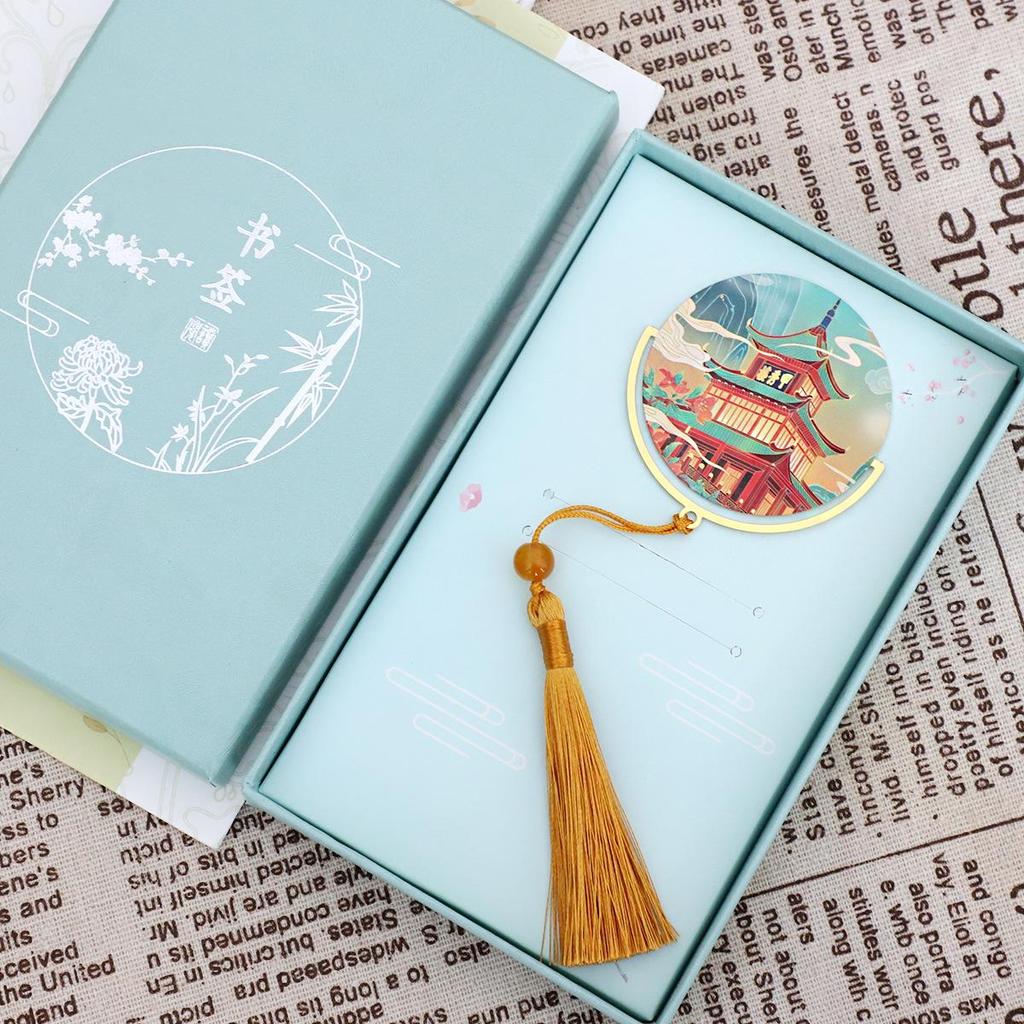 Guizhou Huangguoshu Waterfall Souvenir Bookmark - Jiaxiu Tower Engraved Metal Customization
