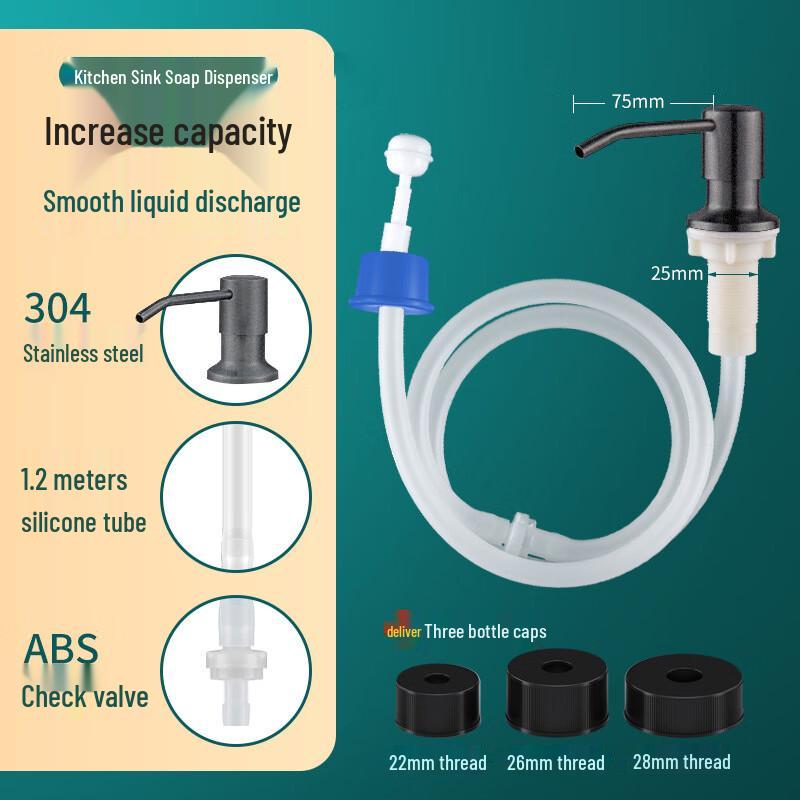 

MDNG Stainless Steel Sink Soap Dispenser with Extension Tube
