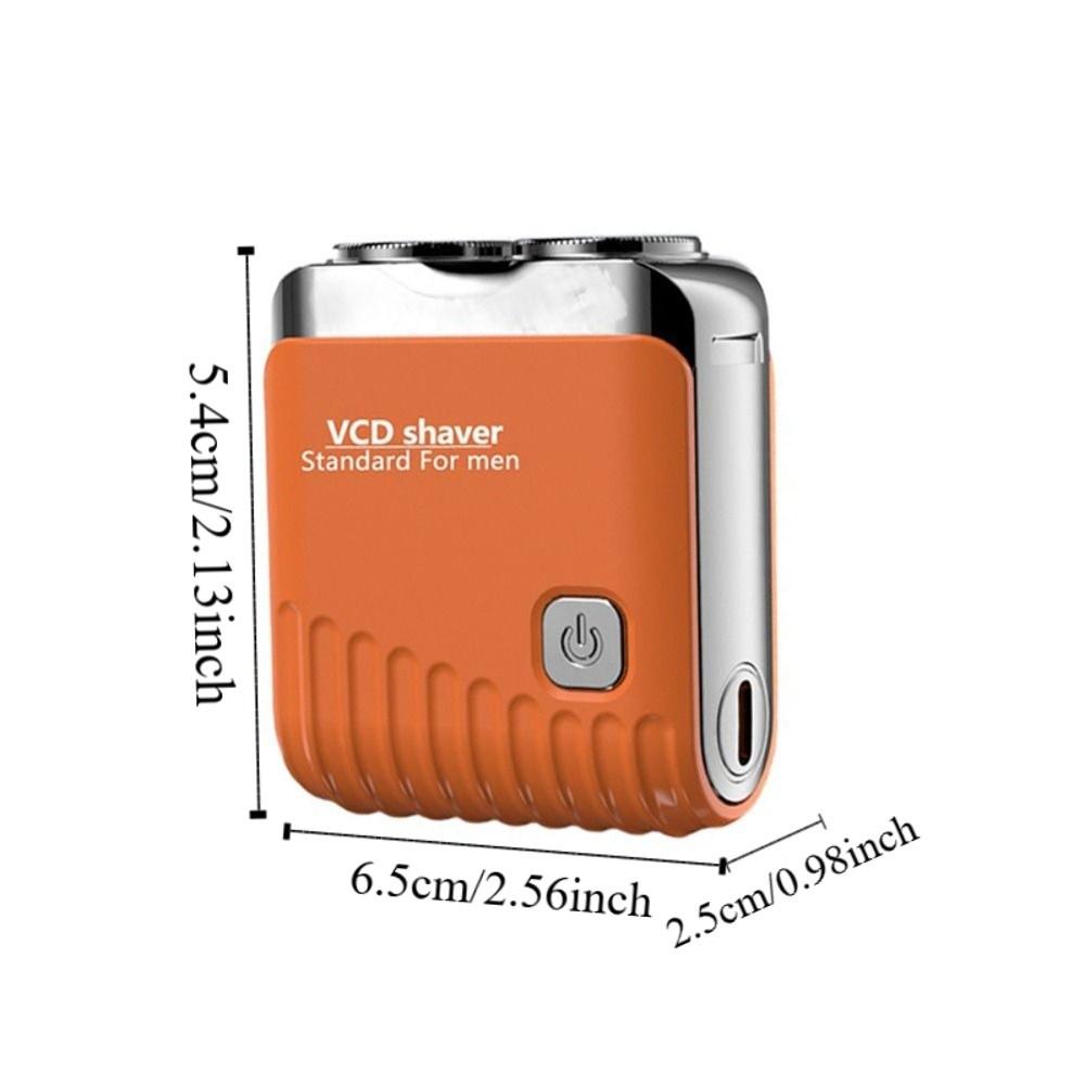 Double Head Pocket Rotary Razor LCD Display Men's Beard Trimmer Face Hair Remover Tool On The Go