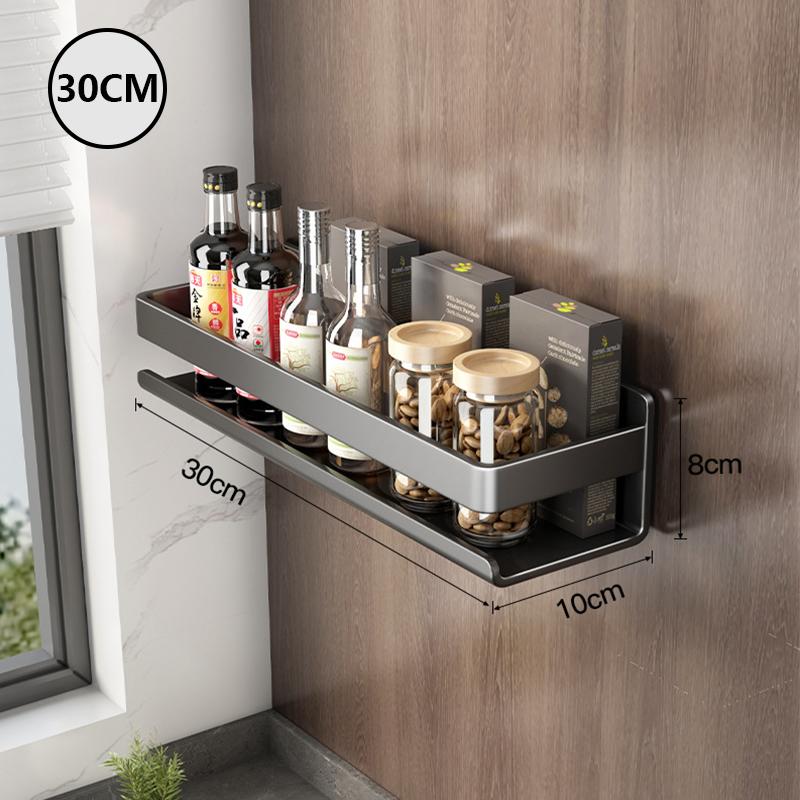 

Роскошная кухонная полка, полка для хранения баночек для приправ, настенная полка для хранения приправ без сверления, органайзер для кухонных аксессуаров