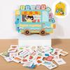 Bus Color Digital Classified Pasted Books Kids Handicraft Materials Stickers