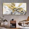 Golden Flower Abstract Home Decor Oil Painting Printed On Canvas Wall Art for Living Room Modern Posters Vintage Quadros Nordic
