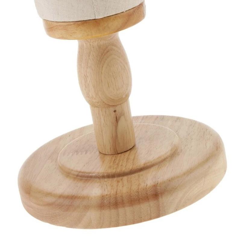 Wig Stand with Head Mannequin Head Stand with Wood Base for Multiple Wigs Hat Wig Head Stand Wig Display Stand Black