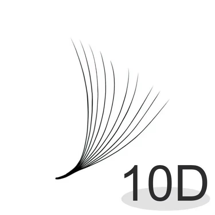 Flauschige 500/1000 lose vorgefertigte Wimpernfächer mit handgefertigter spitzer dünner Basis 6D 8D 10D 20D vorgefertigte Volumen-Wimpernextensions