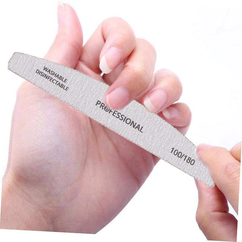 5-Pack Nail Files - Emery Boards for Natural & Artificial Nails - Gentle Grit for Smooth Shaping & Buffing