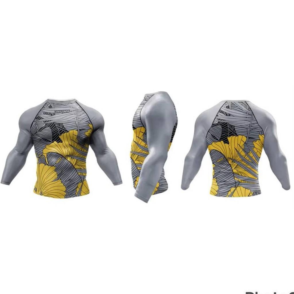 Muay Thai Kickboxen Boxen MMA UFC Shirt Slim Athletic Fit Langarm Rundhals Gym Unisex Herren Damen Fitness Workout Schnelltrocknend Druck Trainings-Tee