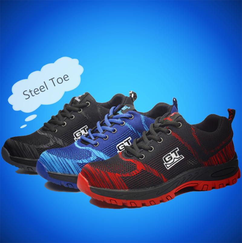 Buy Safety Shoes Stylish Mens Steel Toe Cap Breathable Work Boots