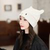 Winter Cute Cat Ear Knitted Hat Warm Beanie Winter Pullover Cap for Womens Girls