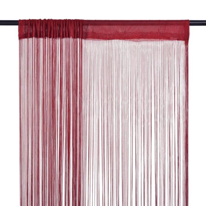 VidaXL Rideau en fils 2 pcs 140 x 250 cm Bordeaux