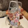 Pretty Floral Bear Pattern Clear Phone Case For iPhone 17 Pro Max 16 15 14 13 12 11 Pro Air 15 Plus XS X XR Silicone Soft Cover