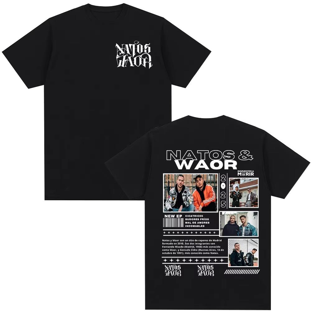

2026 Rapper Natos Y Waor 100cotton Unisexs Shirt Summer Graphics Shirts Womens Y2k Hip Hop Short Sleeve Streetwear Tshirt 4XL