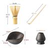Katakuchi Matcha Bowl Set with Tea Chasen and Chashaku Complete Tea Ceremony Utensil Set Boat-shaped Bowl, Stand, 100-Stand Chasen, (Tea Scoop) -