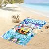 Custom Spongebob Squarepants Print Beach Towel, Large Soft Quick Dry Towel for Beach Camping Swimming