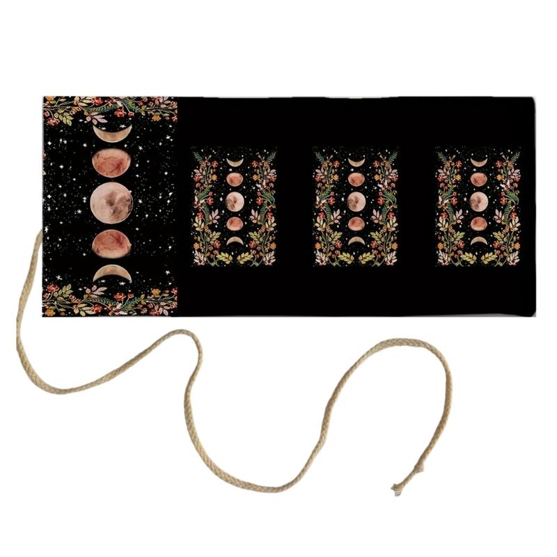 Stylish Tarots Card Organizers Bag Handmade Poly Linen Fabric Waterproof & Portable For Travel & Daily Use