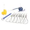 Stainless Steel Fish Lock Buckle with Live Fish Lure and Yellow Duck Float