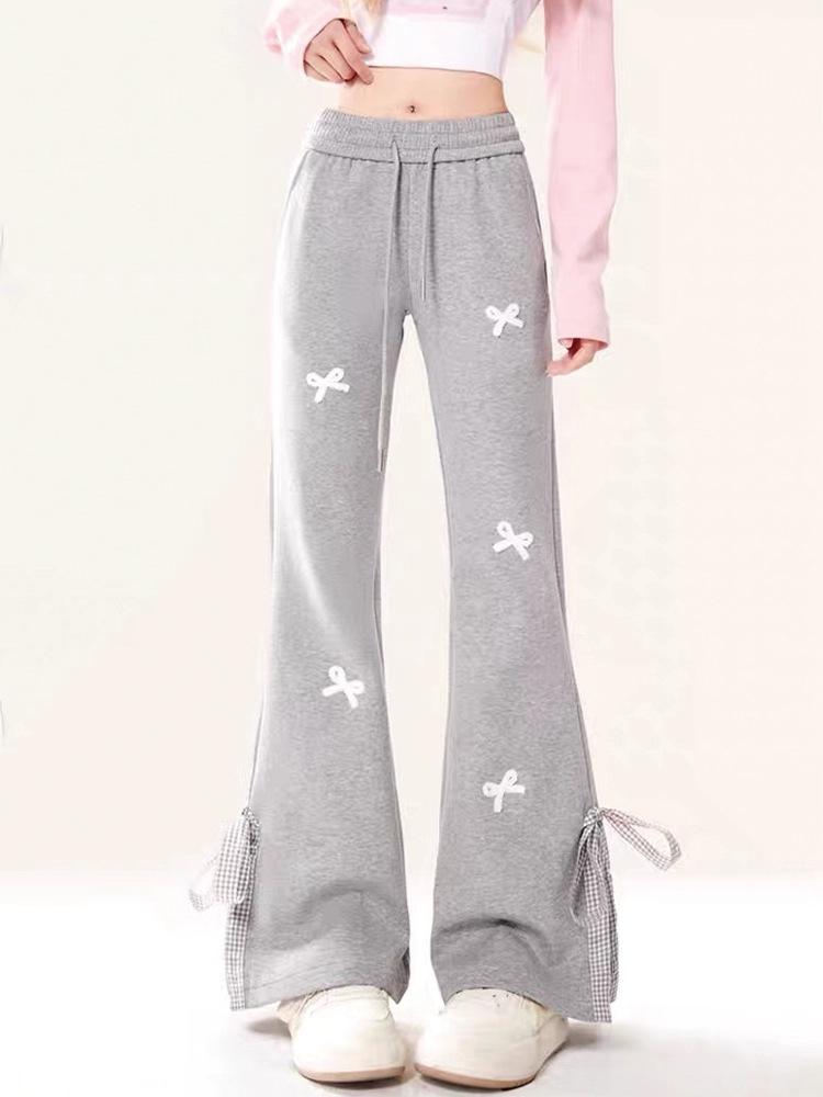 Süße Hose mit Schleife, hoher Taille und weitem Bein - Damen-Frühjahr/Sommer 2026 Trend