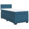 VidaXL Sommier à lattes de lit avec matelas bleu 90x190 cm velours, lit, lit à plate-forme, lit à panneaux, meuble de 3288490