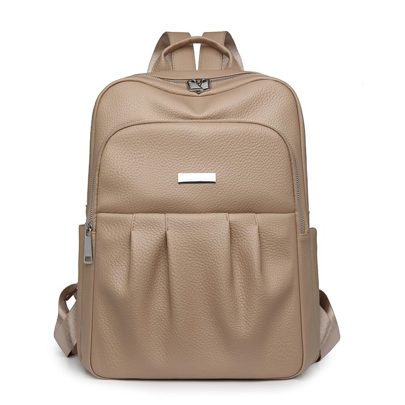 Women's Commuter Backpack Soft Leather Large Capacity Backpack