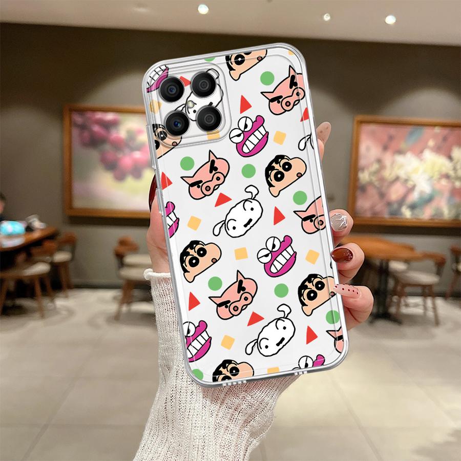 Cute Crayons Shinchan Soft Phone Cover Case for Honor X8 X7b 90 Lite X8b X8a X9b X9a