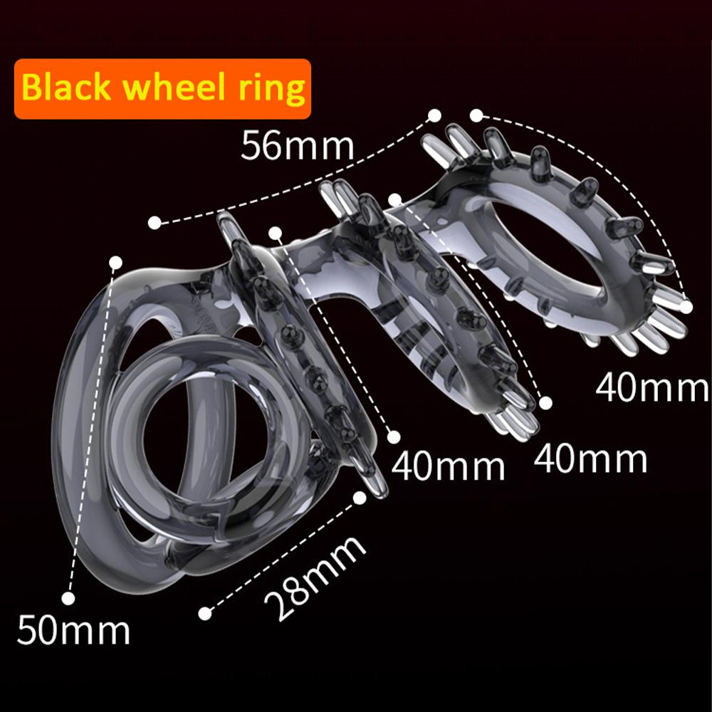 Male Enlargement Penis Extender Reusable Condom Erection Penis Sleeve Delay Ejaculation Sex Toys for Men Pumps & Enlargers