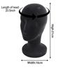 Flocked Foam Model Head Black Mannequin Head Stand Model Velvet Female Suitable For Displaying Wigs, Showcasing Hats, Jewels,