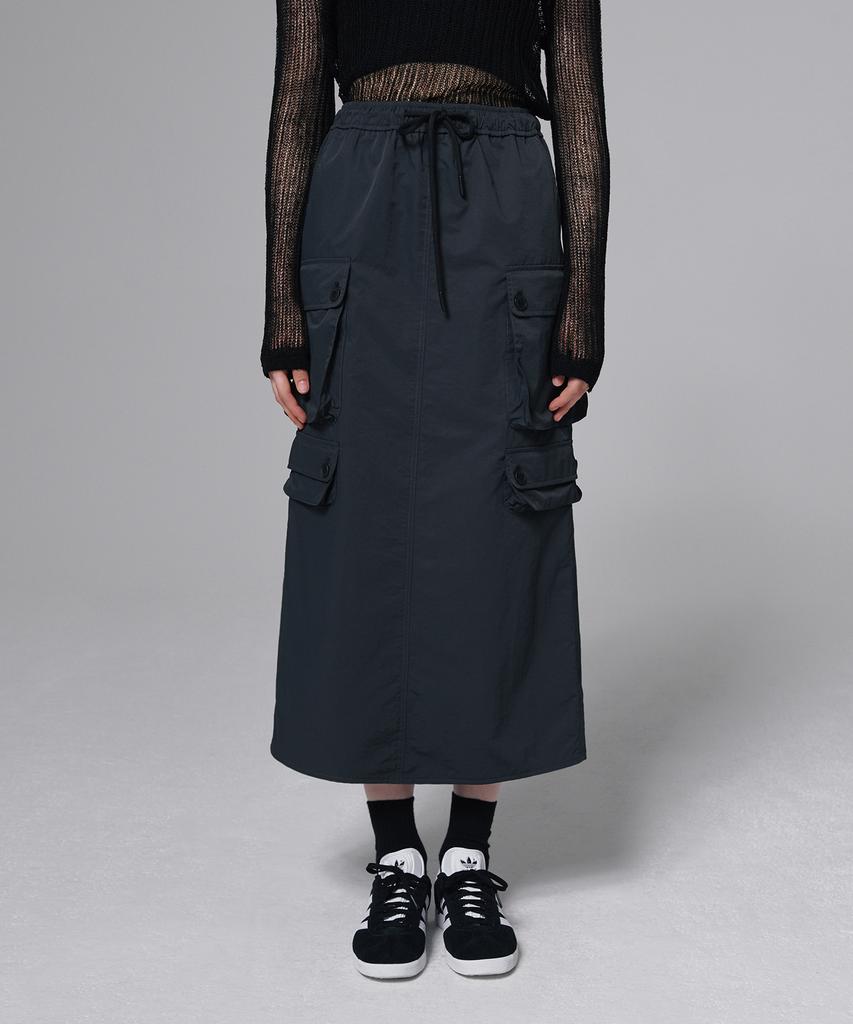 Aussel Utility Cargo Skirt Dark Grey