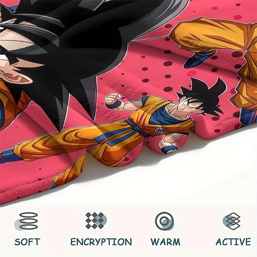 Dragon Ball Flannel Blanket, High quality Comfortable for All Seasons, Home Decor, Warmth and Comfort