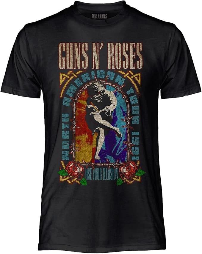 футболка GUNS N ROSES Maglietta Use Your Illusion Официальная Оригинальная Черная 4XL