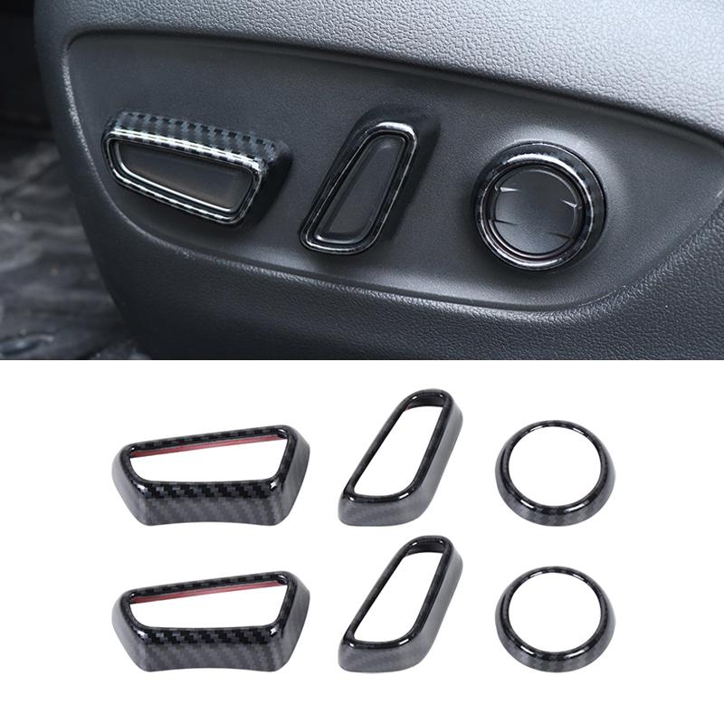 6PCS ABS Car Seat Adjustment Switch Knob Trim Cover Stickers For Toyota RAV4 XA50 Hybrid 2019 2020 2021 2022 2023 2024 RAV 4