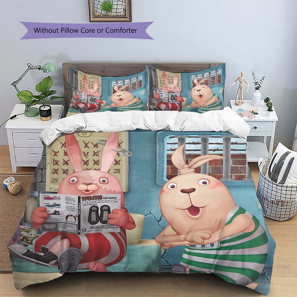 Usavich Pattern Bedding Quilt Set Home Decoration Gift (1 * duvet cover + 2 * pillowcase without core)