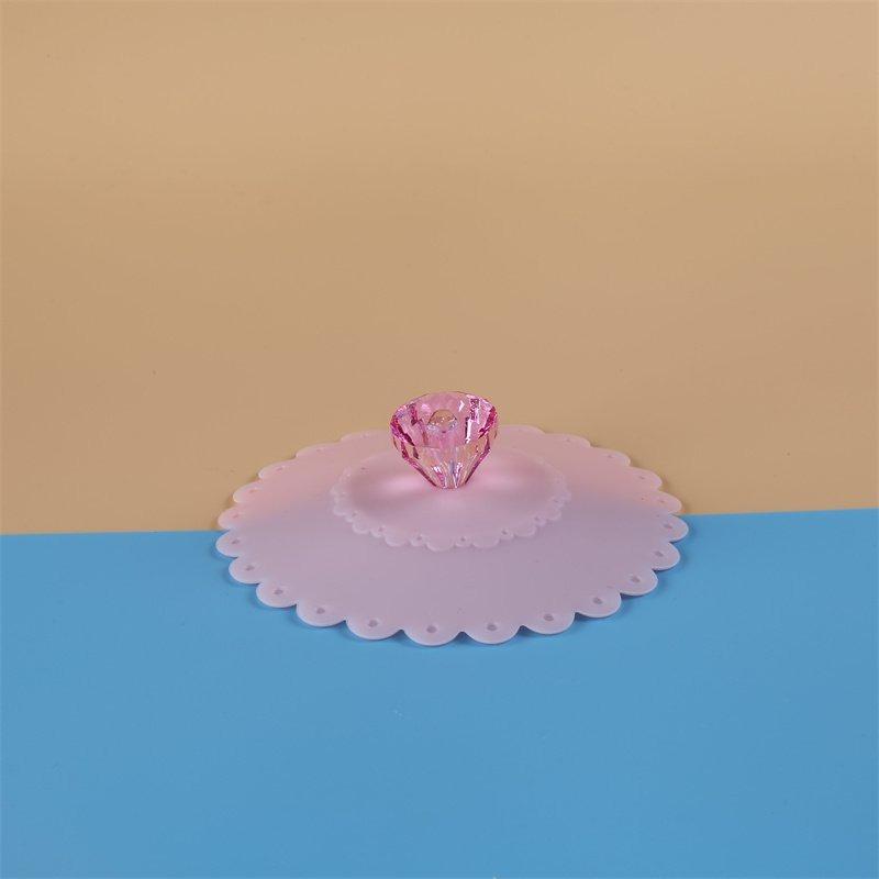 Cuihua Cup Lid - Diamond Cover - Heat-resistant - Silicone Cup Lid - Food-grade - Silicone Dust-proof