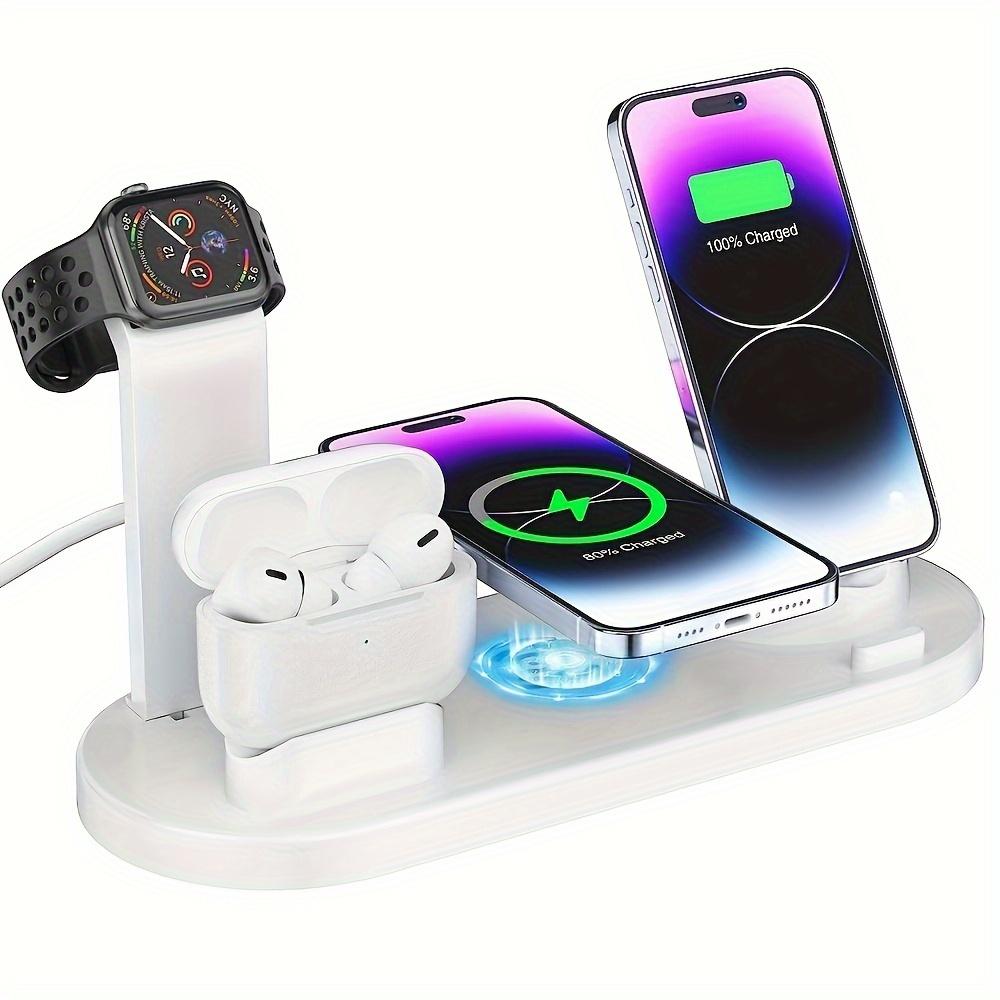 3-in-1 Ultra-Fast 15W Foldable Wireless Charger: Compatible with iPhone, Samsung, Apple Watch & AirPods - Versatile