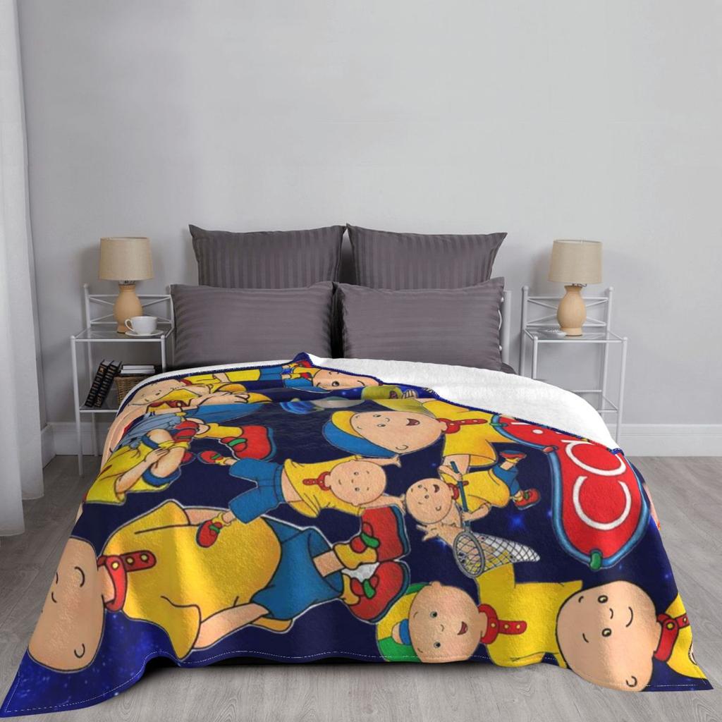 Caillou, Caillou And Dog Blankets Soft Warm Flannel Throw Blanket Bedding for Bed Living room Picnic Travel Home Couch