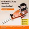 Professional Flush Trim Router Bit For Circular Milling And Beveling Featuring Quick Positioning Design Ergonomic Handle Stainless Steel Base Plate