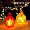 Weihnachts-Weihnachtsmann-Schneemann-Laterne mit LED-Licht für Feiertagsdekoration und Geschenkidee