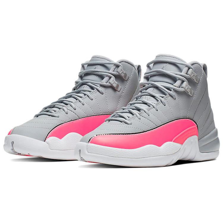 Jordan 12 Retro Wolf Grey Racer Pink GS 510815-060