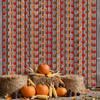 Thanksgiving Decorations, 2 Pack 3.3 x 6.6 Ft Red Orange Brown Turkey Metallic Tel Foil Fringe Curta Streamers Backdrop for Fall Thanksgiving