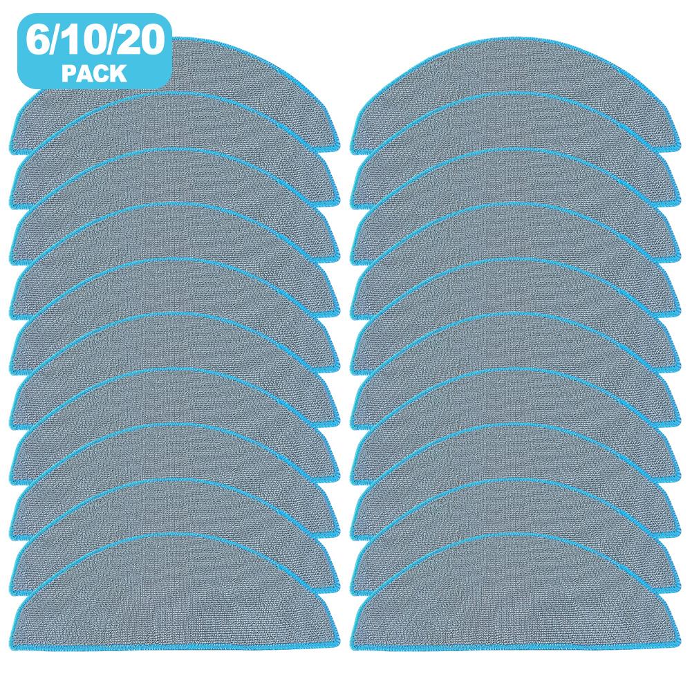 4/10/20 Pack For ILIFE V20 / For Vyzzle D10 Mop Cloths Compatible Microfiber Replacement Parts for Robot Vacuum