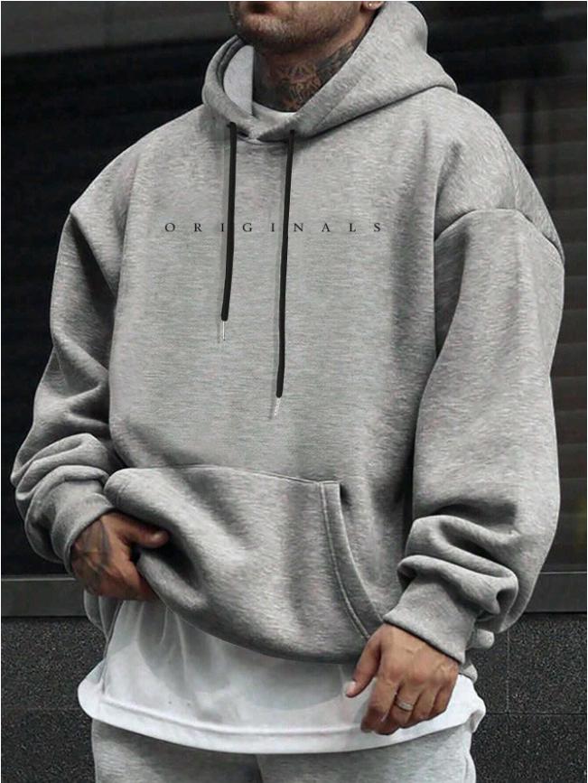 Men's High Street Casual Loose Hooded Sweatshirt - Trendy Brand, Autumn/Winter Style