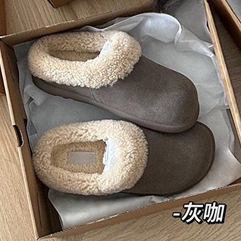 Женские ретро легкие и удобные нескользящие утепляющие зимние теплые с плюшевой подкладкой нескользящие прочные повседневные хлопковые одношаговые полутапочки 40 2590₽