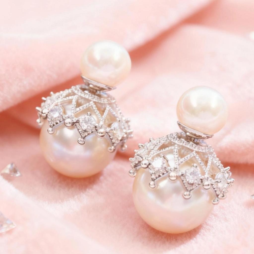 Promi Damen S925 Perlenstecker: Elegantes Two-Wear-Design mit Silbernadel für einen luxuriösen Touch