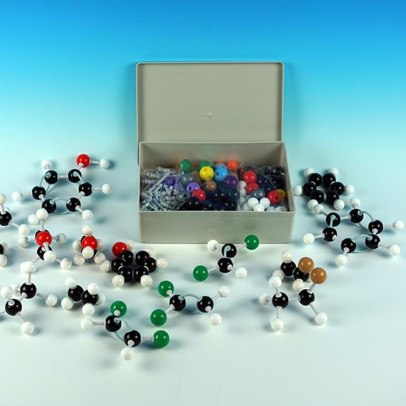 444 Pcs Chemistry Molecular Model Kit Molecular Model Set for Inorganic & Organic Chemistry with Atoms Links and 1 Tool